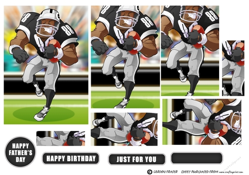 American Football Dude (Black and Silver) 2 Pyramid