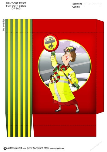 Christmas Lollipop Lady Dudess Mini Gift Bag