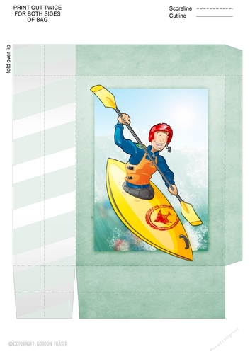 Canoe/kayak Dude (yellow) Mini Gift Bag