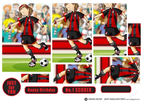 Black and Red Football Girl Pyramid