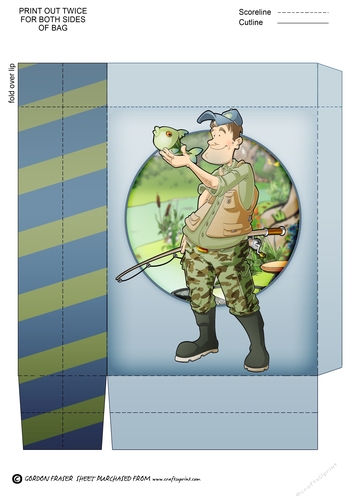 Fishing Dude 2 (Camo) Mini Gift Bag