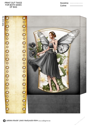 Forest Fairy Ophelia Mini Gift Bag Black
