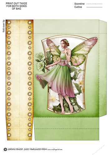 Forest Fairy Ophelia Mini Gift Bag Green