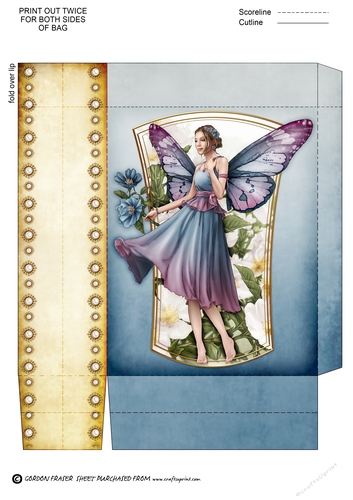 Forest Fairy Ophelia Mini Gift Bag Dark Blue