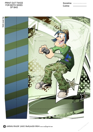 Console Gamer Dude Green Mini Gift Bag