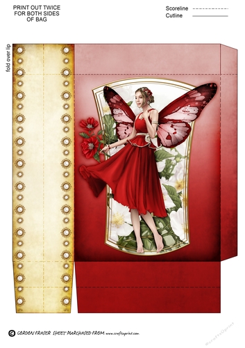 Forest Fairy Ophelia Mini Gift Bag Red