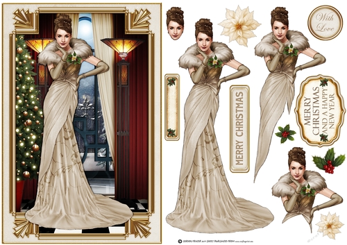 Art Deco Lady Freya Christmas Cream