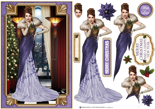 Art Deco Lady Freya Christmas Lilac