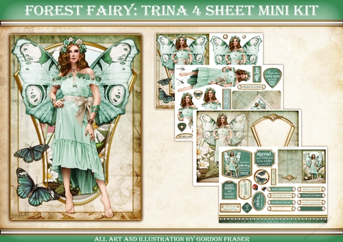 Forest Fairy Trina 4 Sheet Mini Kit Aqua