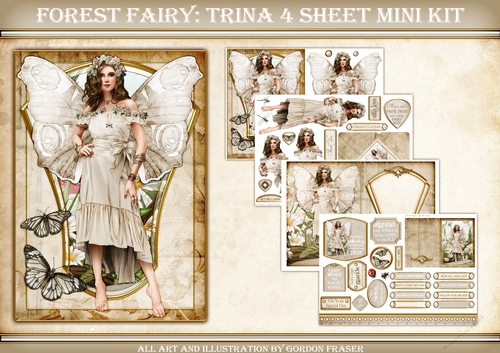 Forest Fairy Trina 4 Sheet Mini Kit Cream