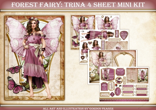 Forest Fairy Trina 4 Sheet Mini Kit Dark Pink