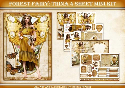 Forest Fairy Trina 4 Sheet Mini Kit Gold