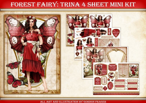 Forest Fairy Trina 4 Sheet Mini Kit Red