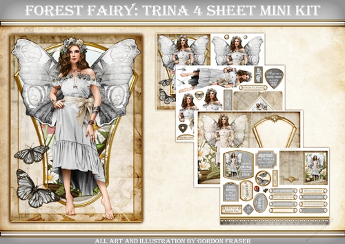 Forest Fairy Trina 4 Sheet Mini Kit Silver