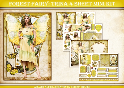 Forest Fairy Trina 4 Sheet Mini Kit Yellow
