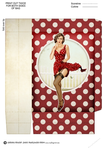Eva Grace Mini Gift Bag Retro Red