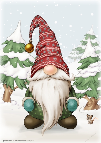 Alfred the Christmas Gnome A4