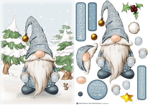 Alfred the Christmas Gnome Blue