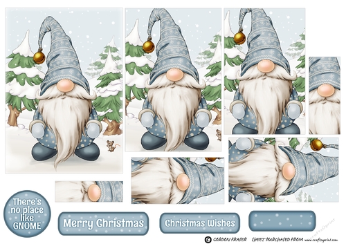 Alfred the Christmas Gnome Blue Pyramid