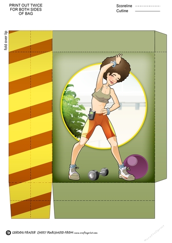 Get Fit Dudess Orange Mini Gift Bag