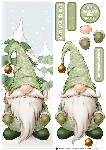 Alfred the Christmas Gnome Green Large DL