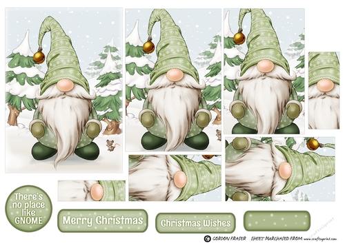 Alfred the Christmas Gnome Green Pyramid