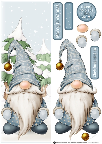 Alfred the Christmas Gnome Blue Large DL