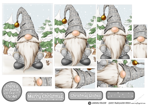 Alfred the Christmas Gnome Grey Pyramid