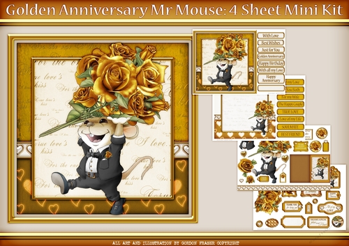 Mr Golden Anniversary Mouse 4 Sheet Mini Kit