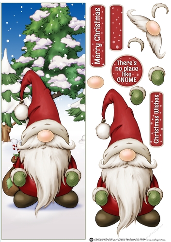 Alfred the Christmas Gnome Santa Large DL