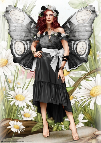 Forest Fairy Trina  Black A4