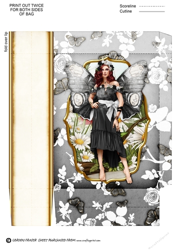 Forest Fairy Trina Black Mini Gift Bag