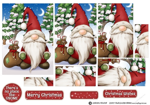 Alfred the Christmas Gnome Santa Pyramid
