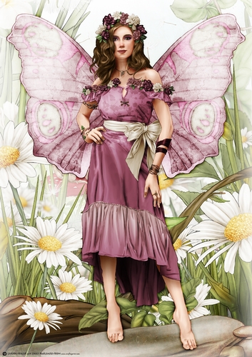 Forest Fairy Trina  Dark Pink A4