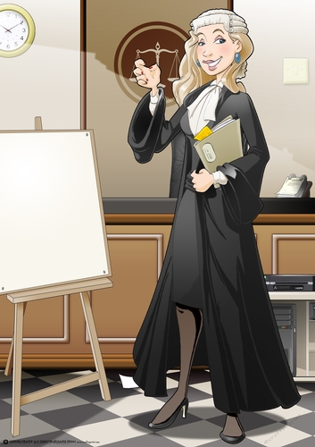 Lawyer/barrister Dudess 2 Blonde A4