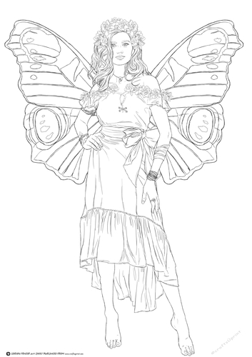 Forest Fairy Trina Digital Stamp
