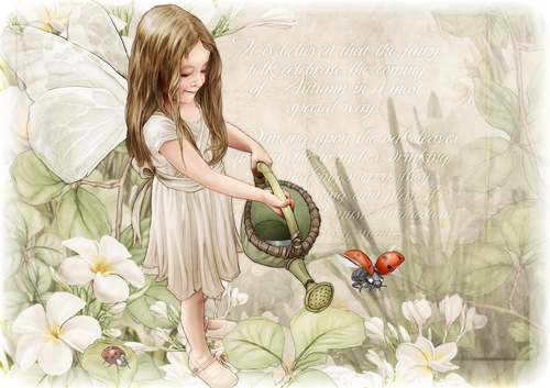 Forest Fairy Evie Paper Scene  Cream