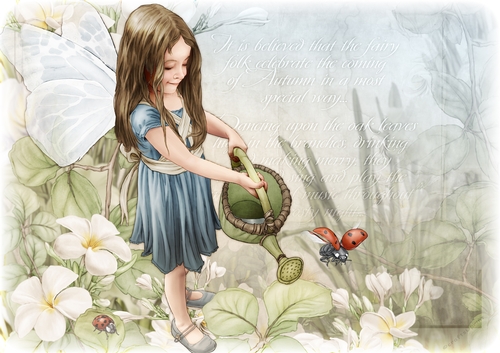 Forest Fairy Evie Paper Scene  Dark Blue
