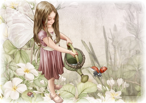 Forest Fairy Evie Paper Scene  Dark Gold