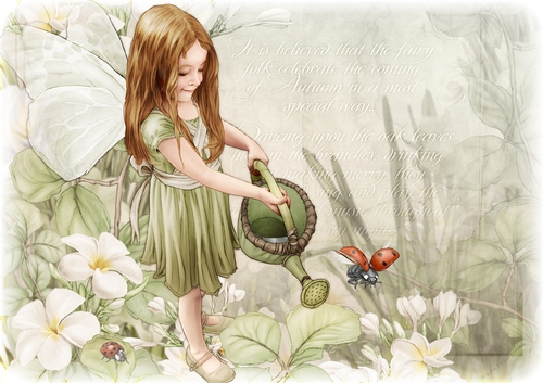 Forest Fairy Evie Paper Scene  Green