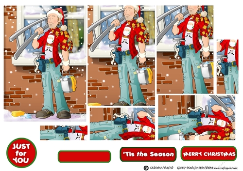 Window Cleaner Dude Christmas Pyramid