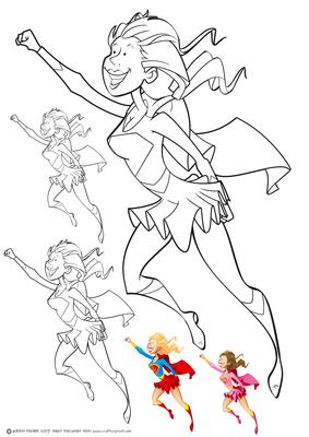 Superwoman Digi Stamp.