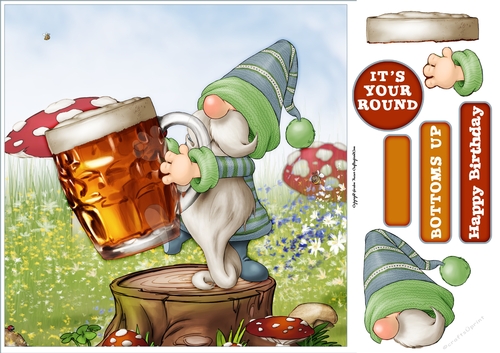 Beer Gnome 8x8 Quick Card