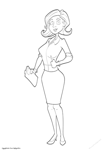 Secretary Dudess Digital Stamp