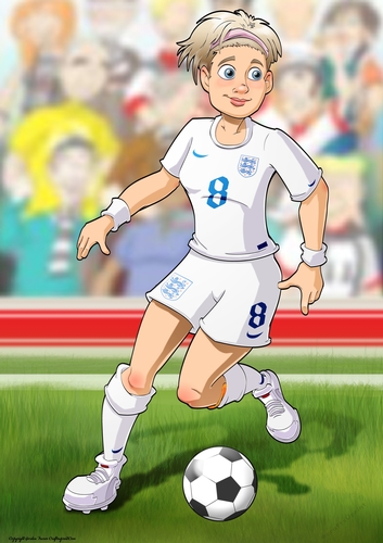 Womens Football Dudess White Strip A4