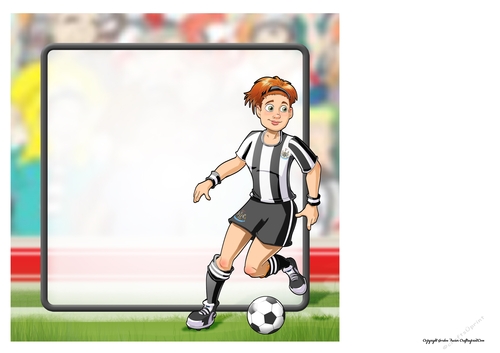 Womens Football Dudess Black and White Strip 8x8 Quick Card Insert