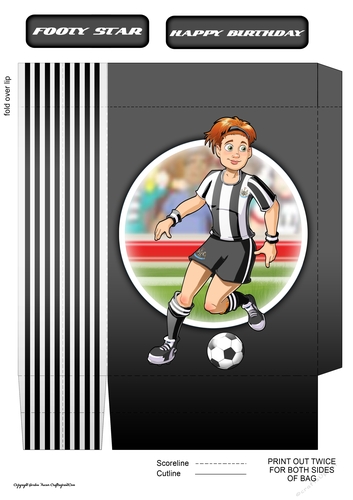 Womens Football Dudess Black and White Stripes Mini Gift Bag