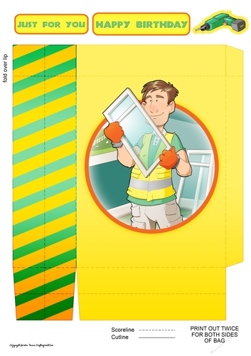 Window Fitter Dude Mini Gift Bag