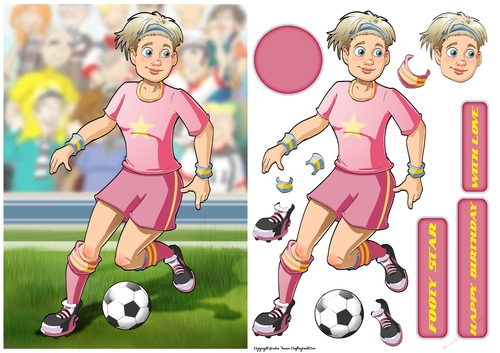 Womens Football Dudess Pink Strip 
