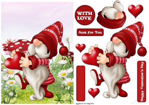 Valentines Day Gnome Heart
